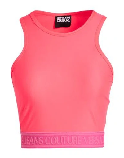 Versace Jeans Couture Woman Top Fuchsia Size 4 Polyamide, Elastane In Pink