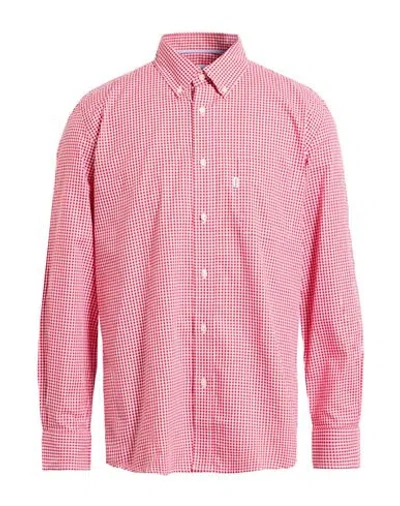 Barbour Man Shirt Tomato Red Size S Cotton In Pink
