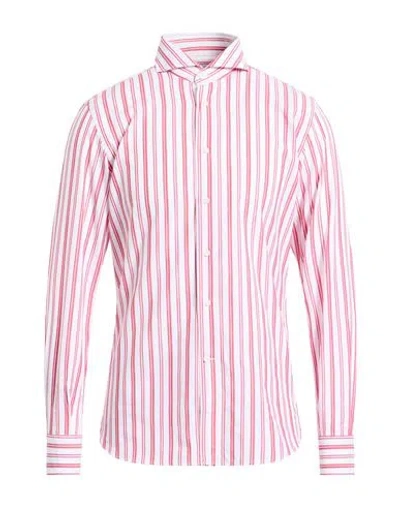 Brancaccio Man Shirt Brick Size 15 ¾ Cotton In Red