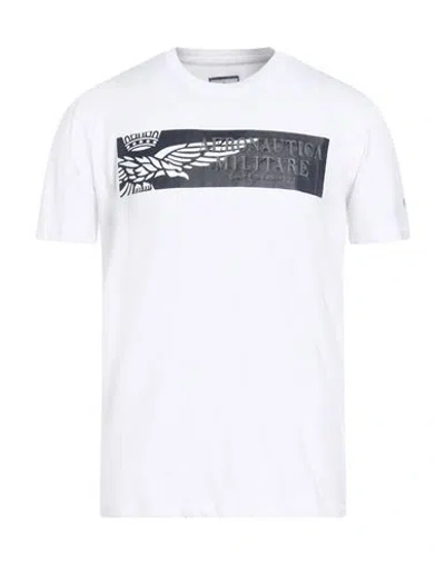 Aeronautica Militare Man T-shirt White Size Xxl Cotton, Elastane In White