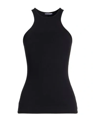 Andreädamo Andreādamo Woman Tank Top Black Size L Cotton, Elastane In Black