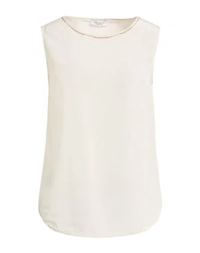 Peserico Woman Top Ivory Size 6 Silk In White