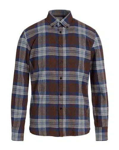 Impure Man Shirt Blue Size M Cotton In Burgundy