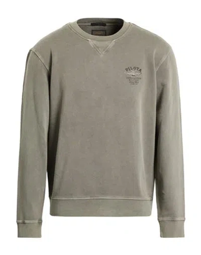 Aeronautica Militare Man Sweatshirt Military Green Size 3xl Cotton In Green