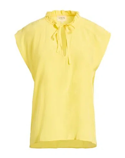 Toupy Woman Top Yellow Size M Silk In Yellow