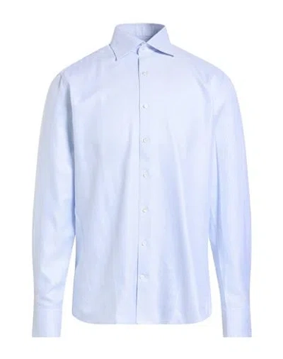 Stenströms Man Shirt Sky Blue Size 15 ¾ Cotton In Blue