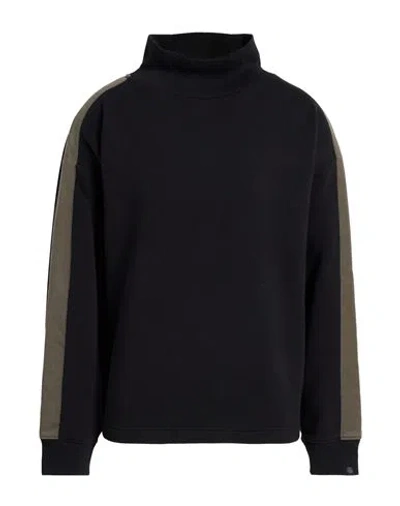 Rag & Bone Mixed Media French Cotton-blend Terry Sweatshirt In Black