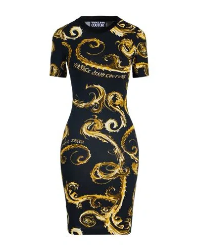 Versace Jeans Couture Woman Mini Dress Black Size Xs Cotton, Elastane In Black