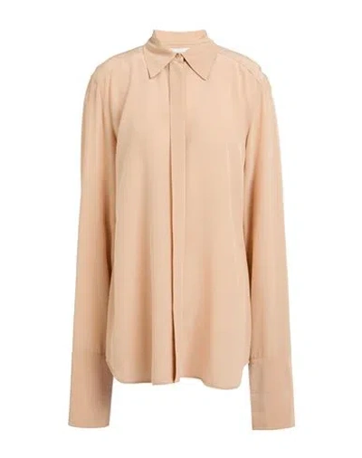 Sportmax Woman Shirt Sand Size 4 Silk In Neutral