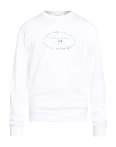 Fedeli Man Sweatshirt White Size L Cotton In White