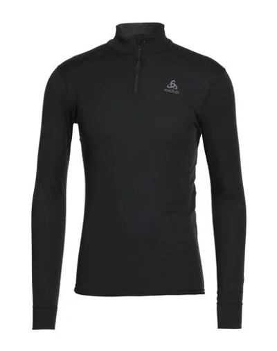 Odlo Man T-shirt Black Size S Recycled Polyester In Black