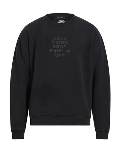 Dsquared2 Man Sweatshirt Midnight Blue Size L Cotton In Blue