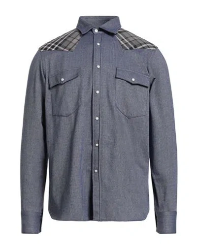 Fortela X Guy Rover Man Shirt Blue Size Xl Cotton, Tencel In Blue