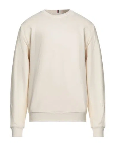Les Deux Man Sweatshirt Cream Size M Organic Cotton In White