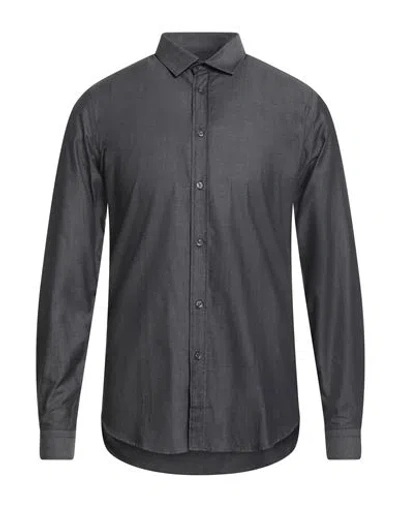 Liu •jo Man Man Denim Shirt Charcoal Size 15 ½ Cotton In Gray