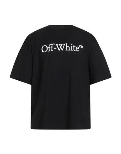 Off-white Oversized Black T-shirt With Contrasting Logo Print In Cotton
