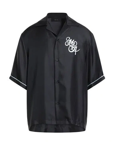 Amiri Man Shirt Black Size M Silk In Black