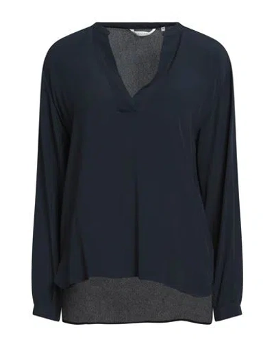 Xacus Woman Top Midnight Blue Size 6 Acetate, Silk In Blue