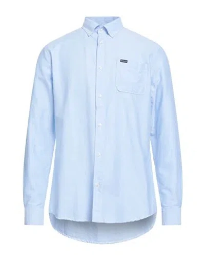 Barbour Man Shirt Light Blue Size Xxl Cotton In Blue