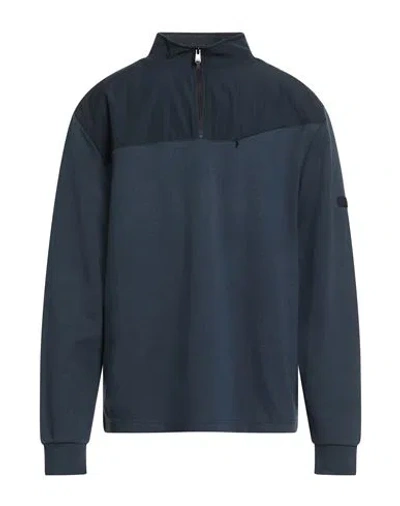 Barbour International Man Sweatshirt Navy Size Xxl Cotton, Polyester In Multi