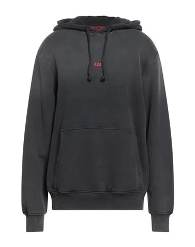 424 Fourtwofour Man Sweatshirt Charcoal Size Xl Cotton In Gray