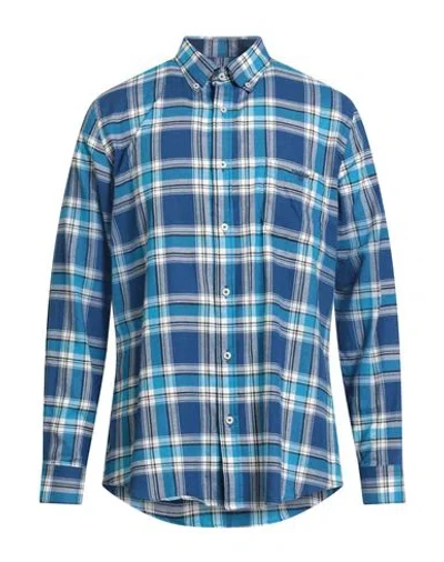 Barbour Man Shirt Blue Size Xxl Cotton In Blue