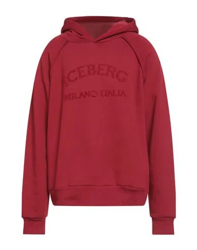 Iceberg Man Sweatshirt Red Size M Cotton In Red