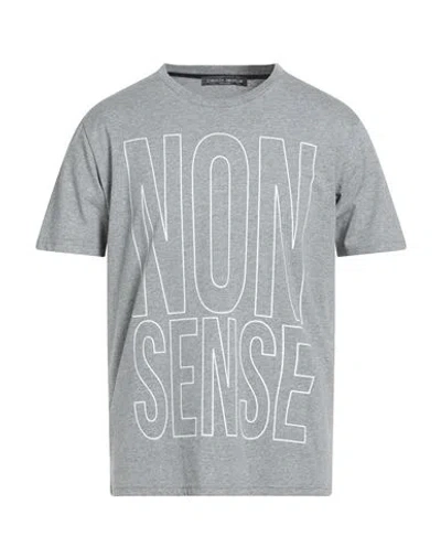 Frankie Morello Man T-shirt Grey Size Xl Cotton In Gray