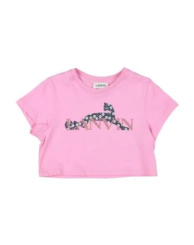 Lanvin Toddler Girl T-shirt Pink Size 6 Cotton In Pink