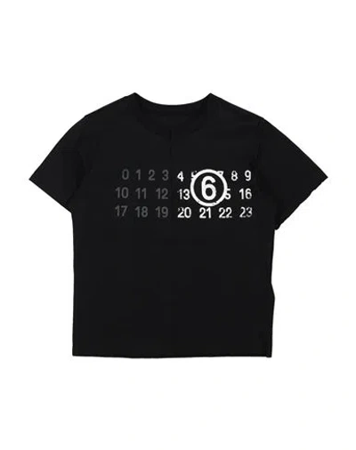 Mm6 Maison Margiela Toddler Boy T-shirt Black Size 6 Cotton In Black