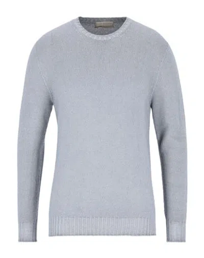 120% Lino Man Sweater Grey Size L Cashmere, Virgin Wool In Gray