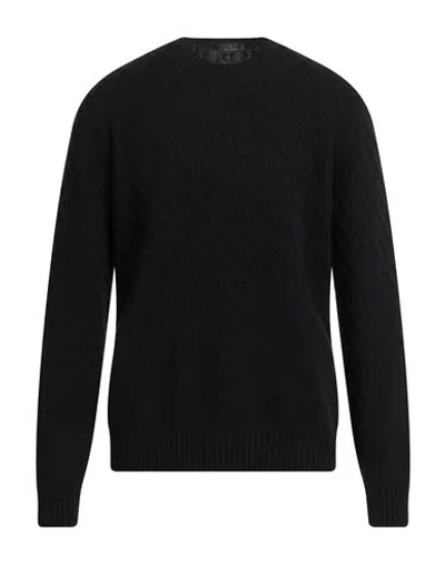 Ferrante Man Sweater Black Size 44 Merino Wool In Black