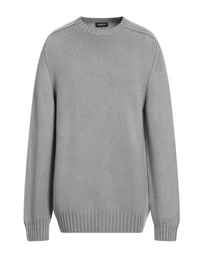 Dondup Man Sweater Grey Size 44 Wool In Gray