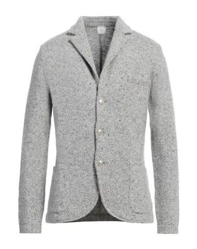 Eleventy Platinum Man Cardigan Light Grey Size M Wool, Cashmere, Elastane, Polyamide In Gray