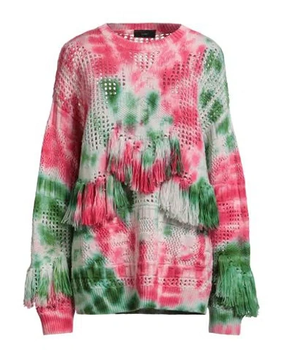 Alanui Woman Sweater Fuchsia Size M Virgin Wool In Multi