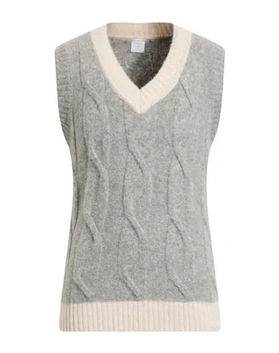 Eleventy Platinum Man Sweater Light Grey Size M Cashmere, Silk, Polyester In Gray