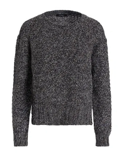 Aragona Woman Sweater Charcoal Size 10 Baby Alpaca Wool, Merino Wool In Gray