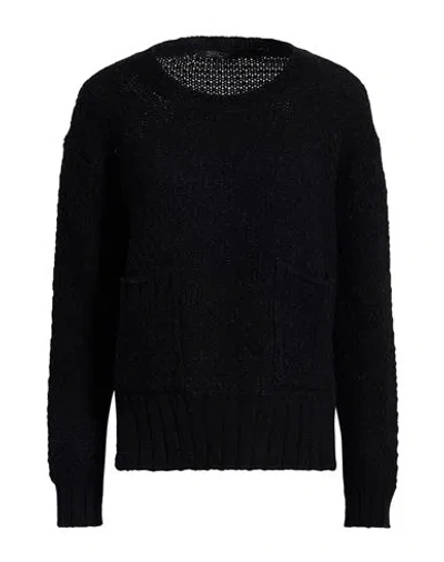 Aragona Woman Sweater Black Size 10 Baby Alpaca Wool, Merino Wool In Black