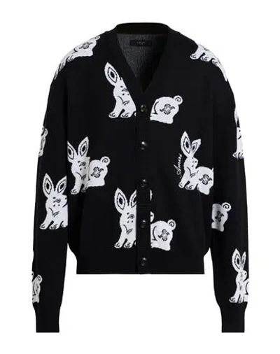 Amiri Man Cardigan Black Size L Wool, Silk, Cashmere In Black