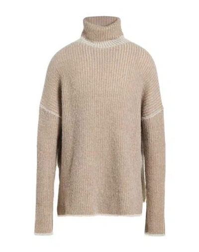 Uma Wang Man Turtleneck Beige Size L Polyamide, Alpaca Wool, Wool In Nude