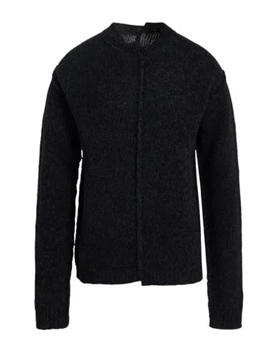 Uma Wang Man Turtleneck Charcoal Size Xl Alpaca Wool, Polyamide, Wool In Black