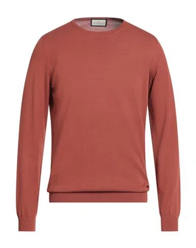 Bruno Manetti Man Sweater Brown Size Xl Cotton In Brown