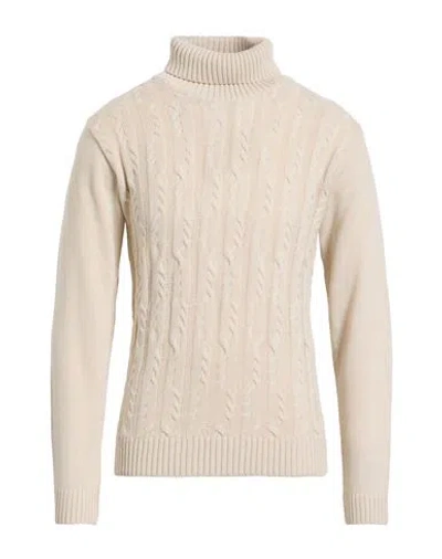 Paul Miranda Man Turtleneck Cream Size Xl Acrylic, Wool In White