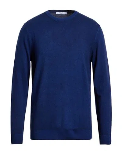 Masq Man Sweater Navy Size 48 Merino Wool, Cashmere In Blue
