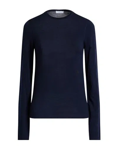 Ferragamo Woman Sweater Midnight Blue Size Xl Virgin Wool In Blue