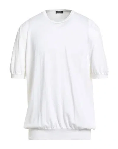 Barba Napoli Man Sweater White Size 46 Cotton In White