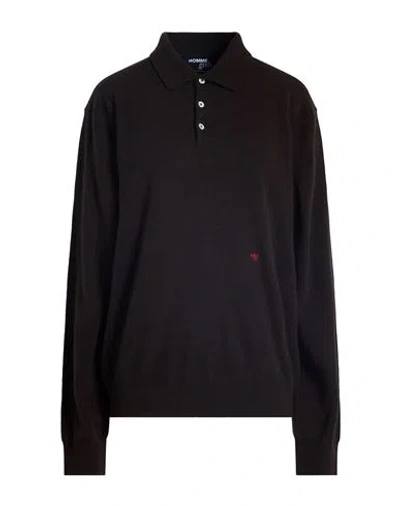 Hommegirls Woman Sweater Dark Brown Size L Wool, Cashmere In Black