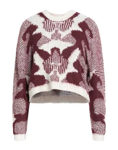 Ba&sh Ba & Sh Woman Sweater Burgundy Size 3 Viscose, Cotton, Polyamide, Mohair Wool, Alpaca Wool In Red