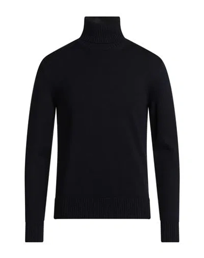 Altea Man Turtleneck Navy Size M Virgin Wool In Blue