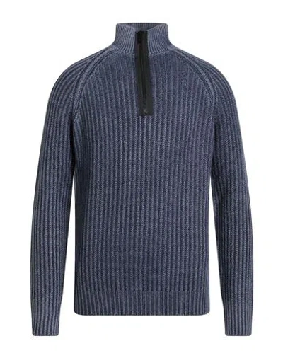 Dondup Man Sweater Navy Size 40 Wool In Blue